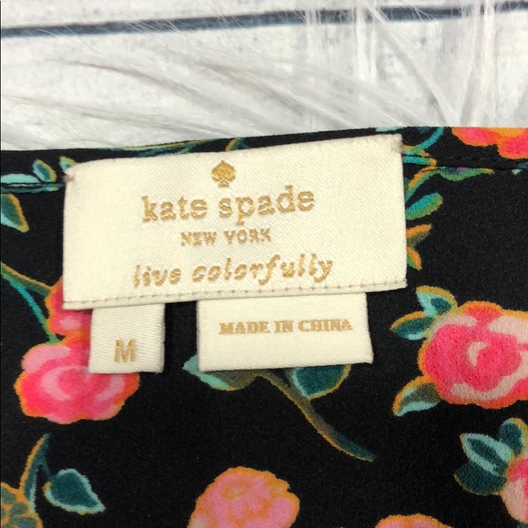 Kate Spade Floral Ruffle Babydoll Blouse - Picture 6 of 8